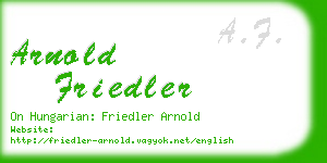 arnold friedler business card